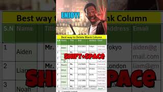 Best Way to Delete Blank Columns in Excel in 5 Seconds 😱 Best Excel Shortcut