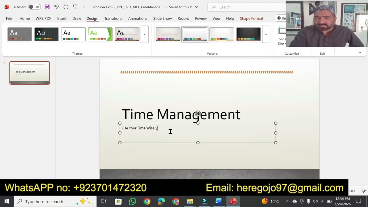 Exp22_PowerPoint_Ch01_ML1_Time_Management | Exp22 PowerPoint Ch01 ML1 Time Management_pptx | pptchp1