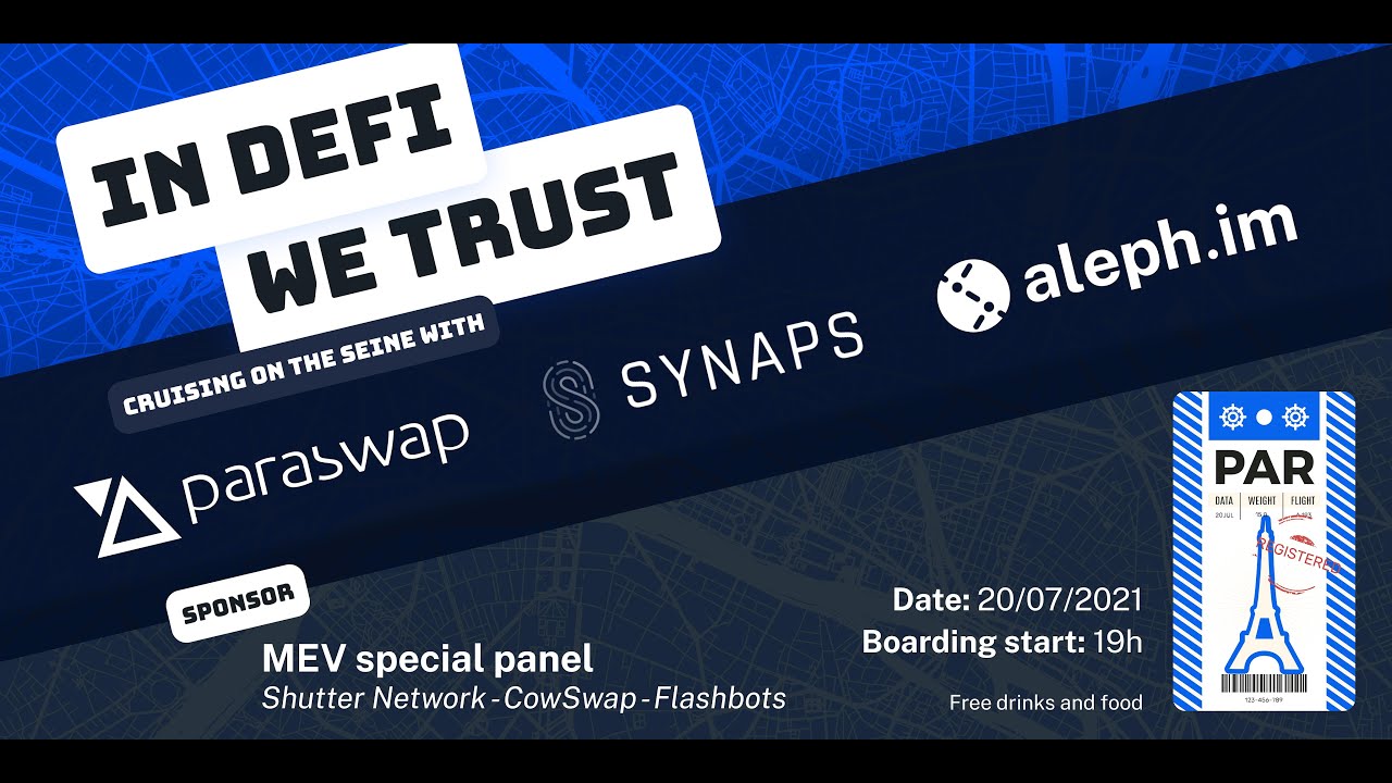 Meet-Up anglais : MEV, Front-Running & Cruise Party