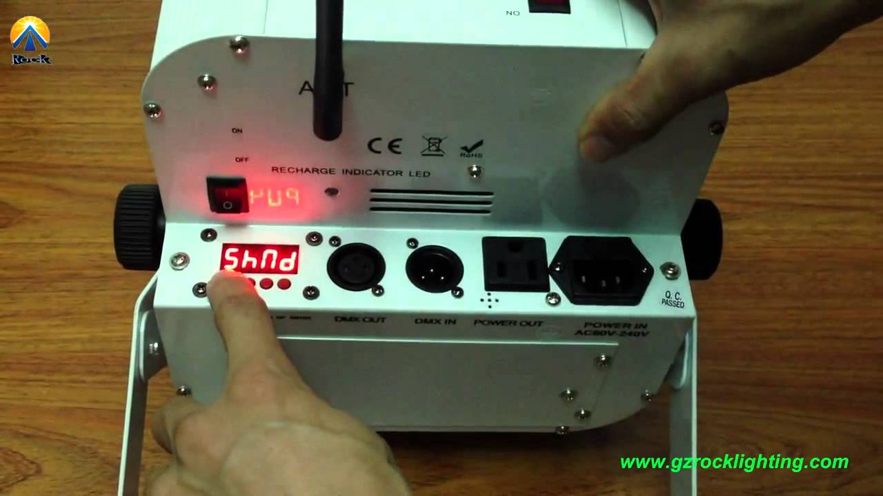 Full introduction Rechargeable battery powered & wireless DMX LED uplighting 6 15W RGBAW