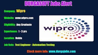 Durgasoft JOBS Alerts || Jobs for Experienced and Freshers !!! (15-10-2018) screenshot 5