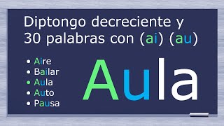 Falling diphthong and 30 words with (ai) (au)