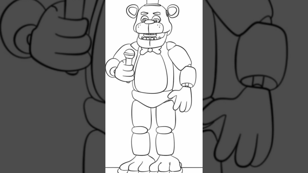 How to color Freddy bear from the horror game Five Nights at Freddy's| 