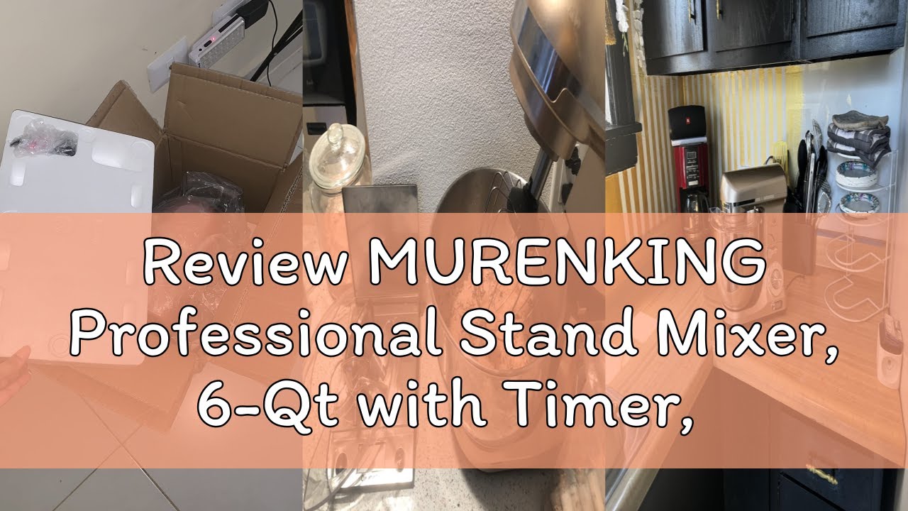 Review MURENKING Professional Stand Mixer, 6-Qt with Timer, MK37 500W 6-Speed Tilt-Head Food Electri