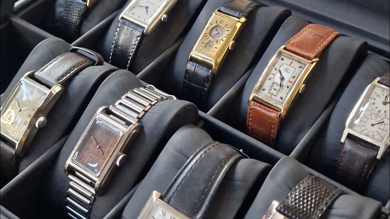 Rectangular - Tank & Square vintage watches from the 1930s to  1990s Art deco & classic wristwatches