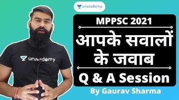 MPPSC 2021 - आपके सवालों के जवाब । Q & A Session l By Gaurav Sharma