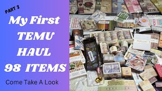 Unboxing My First TEMU Haul | 98 Items | PART 2 | Adult Coloring | Journaling | Scrapbooking