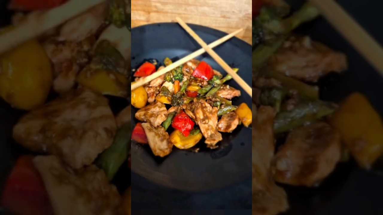 Eating with chopstick is fun | Healthy, Quick & Tasty Recipe #ChickenVegStirFry