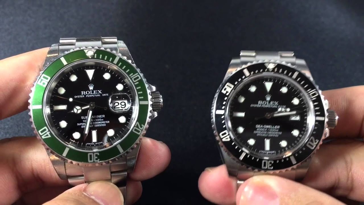 Rolex Submariner 16610LV Kermit vs. 116600 Seadweller Comparison - who ...