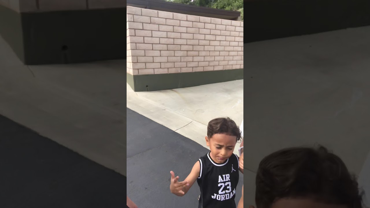 Patmon kids nature walk through the parking lot