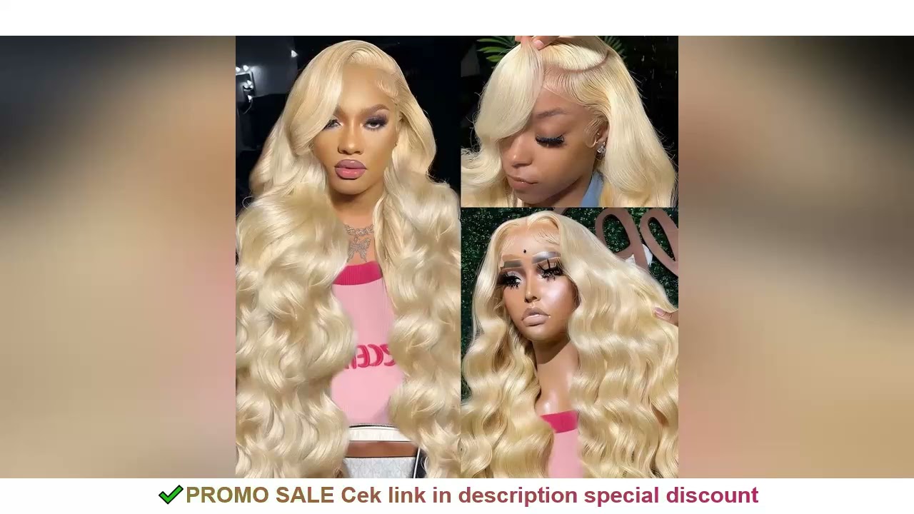 613 Hd Lace Frontal Wig 13x6 Body Wave Human Hair Wigs Brazilian 220 Density Pre Plucked Blonde tran