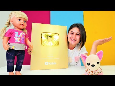 Ayşe'ye bir milyon abone butonu geldi! Eğlenceli çocuk videoları!