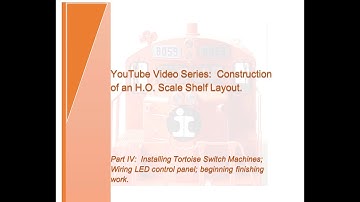 Model railroad build video series, Part IV: installing Tortoise switch machines, wiring of LED panel