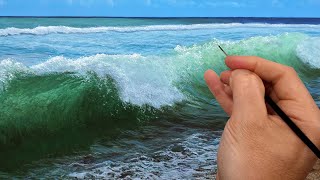 How to paint a crashing wave | Time lapse | Episode 192