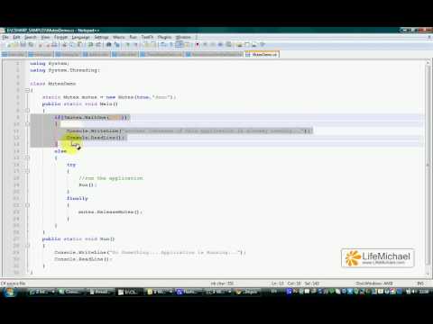 C# Mutex Demo