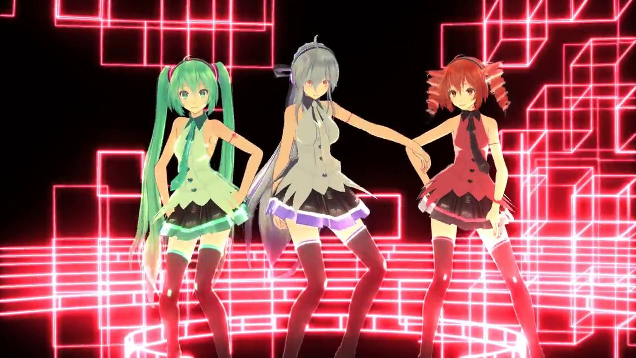 [MMD] STEP(カメラ固定) Japanese ver Tda haku miku teto - YouTube
