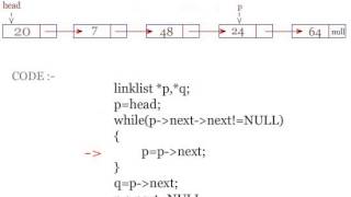 delete last element from linklist