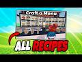 ALL RECIPES in CRAFT A MENU Roblox - Best Money Dishes and Beginner Guide