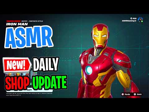 ASMR Fortnite Shop Iron Man Skin is Back! Daily Update Today 🎮🎧 Relaxing Whispering 😴💤