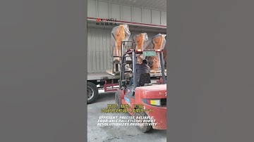 Efficient, precise, reliable: four-axis palletizing robot revolutionizes productivity. #automation