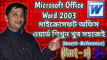 Microsoft Word 2003 INSERT-Reference-Footnote, Caption, Cross-reference, Index &Tables Part -11|ICTC