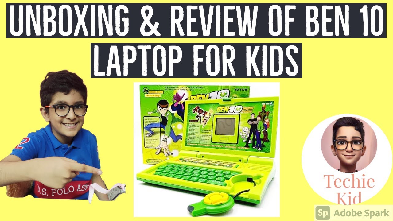 Распаковка и обзор портативного компьютера Ben 10 для детей II Ноутбук Ben 10 с 20 обучающими