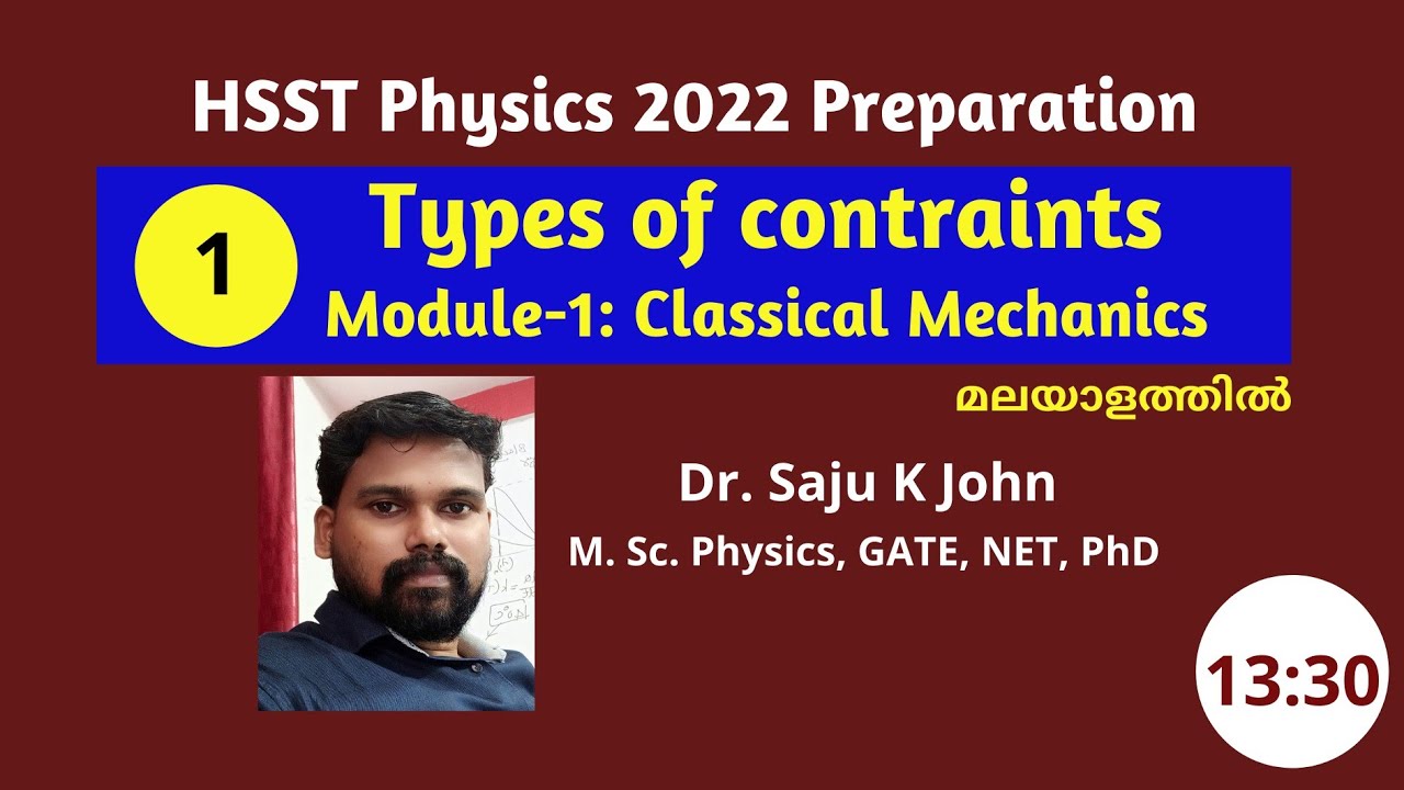 HSST Physics 2022- Constraints