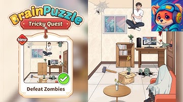 Brain Puzzle Tricky Quest Level 25 Defeat Zombies | help him avoid zombies Walkthrough & Solution