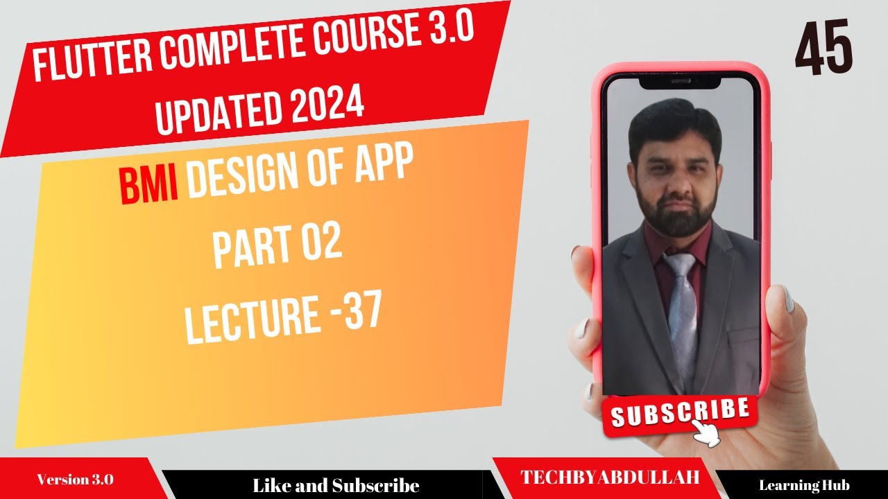 Flutter in Urdu | BMI Calculator Design Part 2  Lecture 37 | 