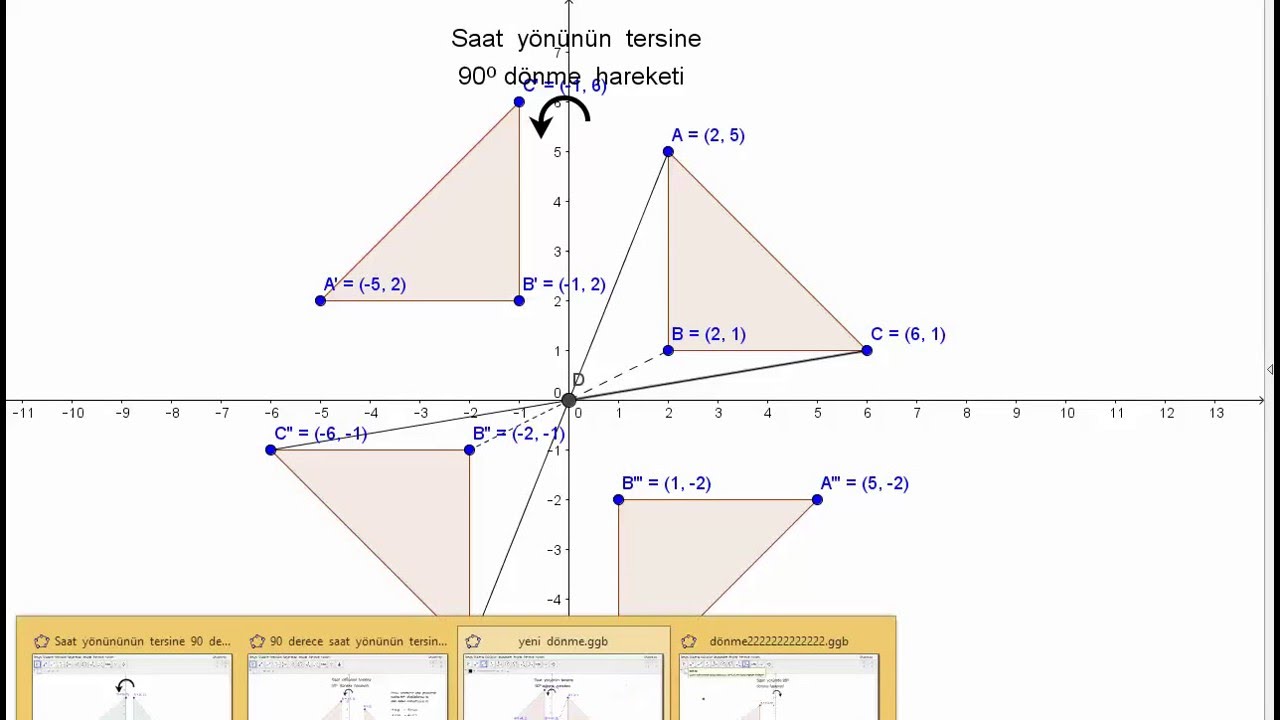 (Rotation dans un plan cartésien,chapitre 1) 8.sınıf Koordinat — free download