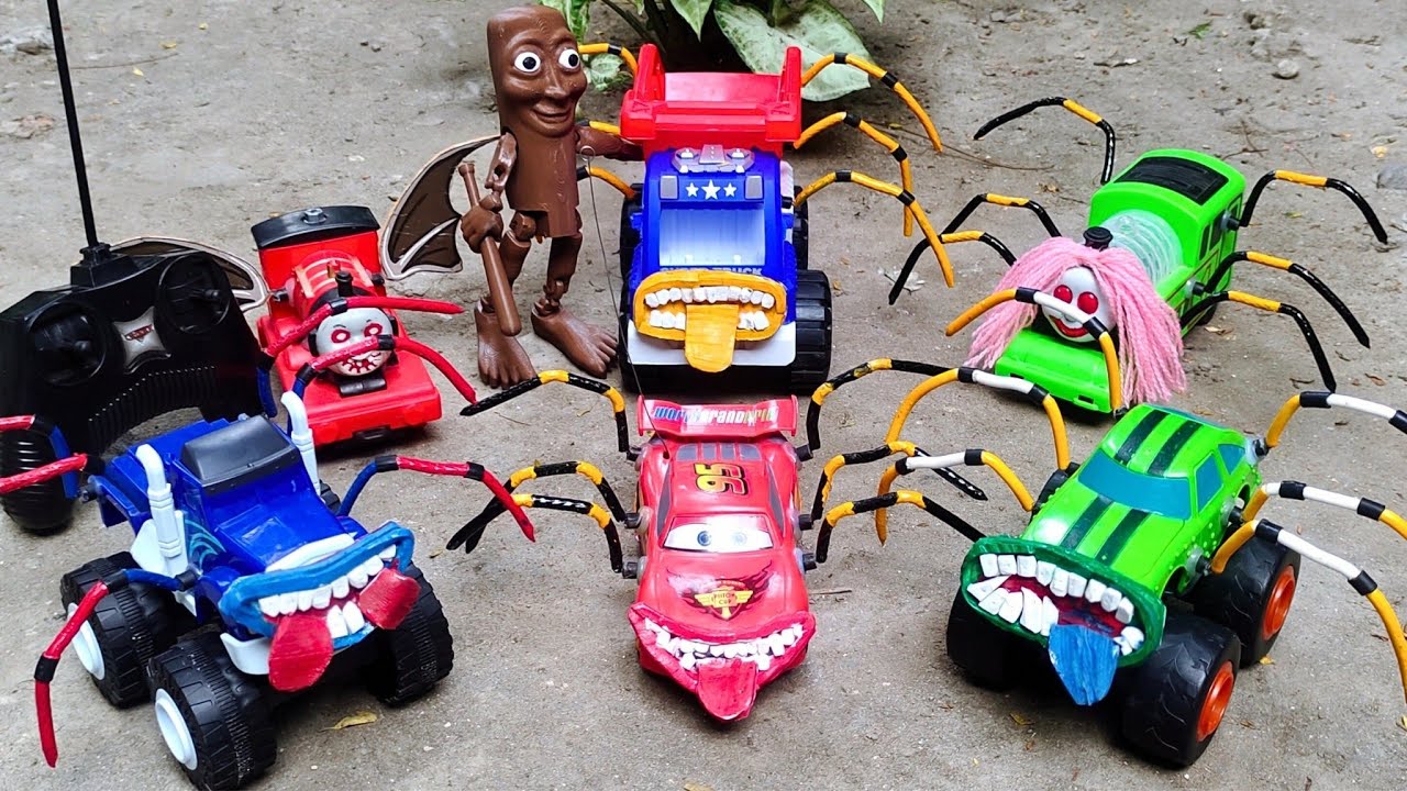 Upgrade RC Lightning McQueen Laba-laba, Kereta Api Percy Eater, Tayo, Thomas and Blaze Monsters