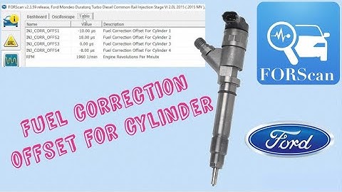 Fuel Correction Offset for Cylinder - Forscan - Ford Mondeo mk5 2.0 TDCI