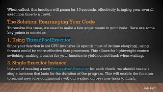 How to Use concurrent.futures to Call a Function in Parallel Every Second Profile