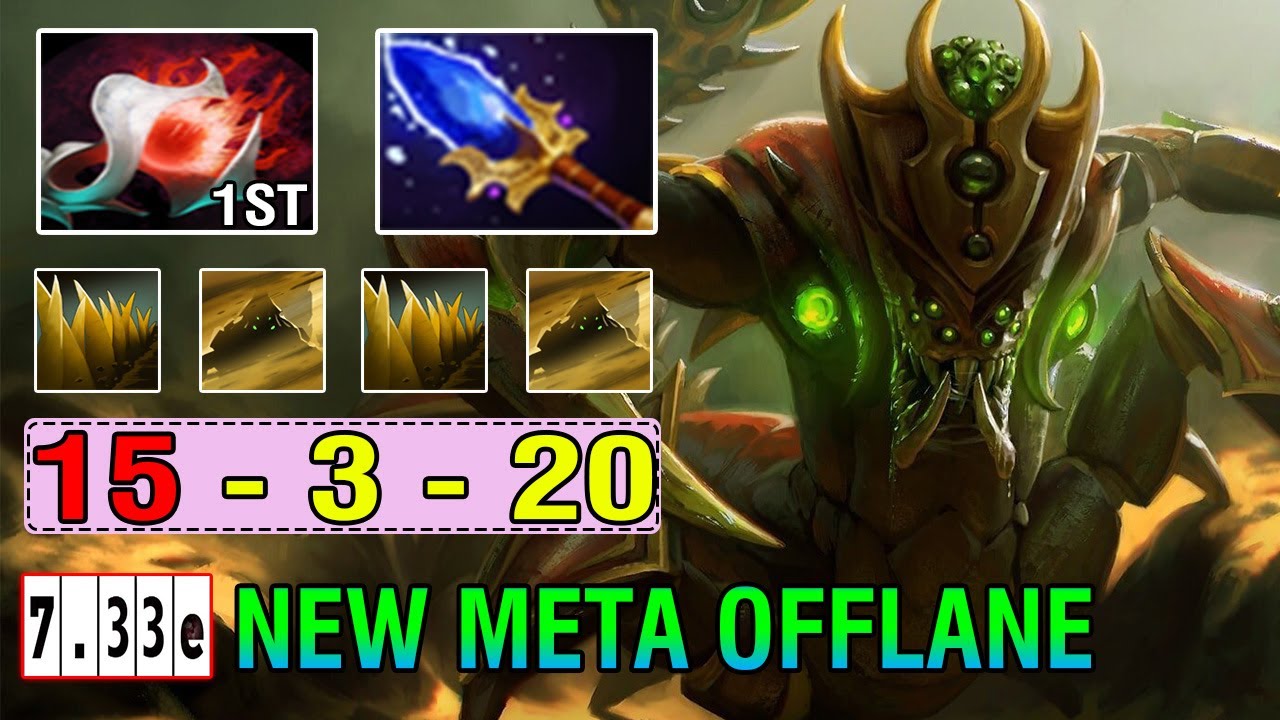 New Meta [Sand King] Offlane Orchid Malevolence + Scepter Build Very Aggressive Play 15Kills 7.33E