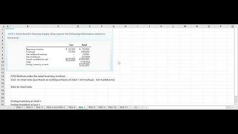 RE8-7   Retail Inventory Method   FIFO