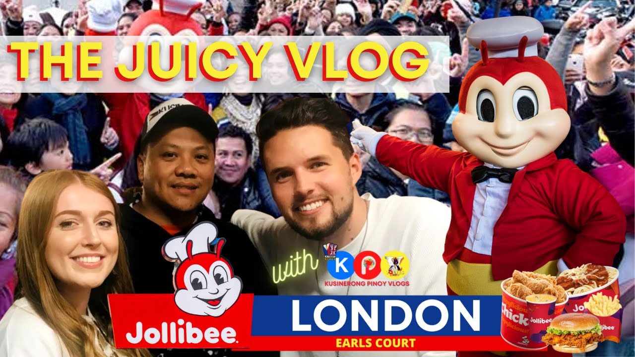 The Juicy Vlog Meet Up with Filipinos Jollibee London UK YouTube