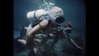 Vintage Scuba Diving Couple Goes Diving 1960S