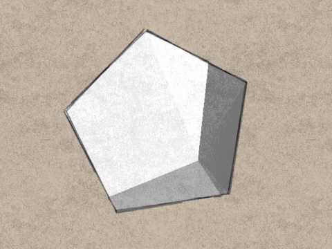A polyhedron which has regular triangle, square, and pentagon projection.