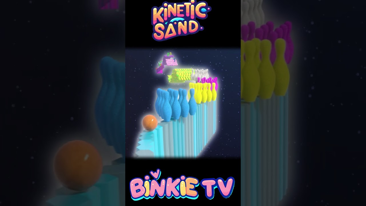 Colors and Numbers Learn With Kinetic Sand Bowling Ball Jumping Adventure  