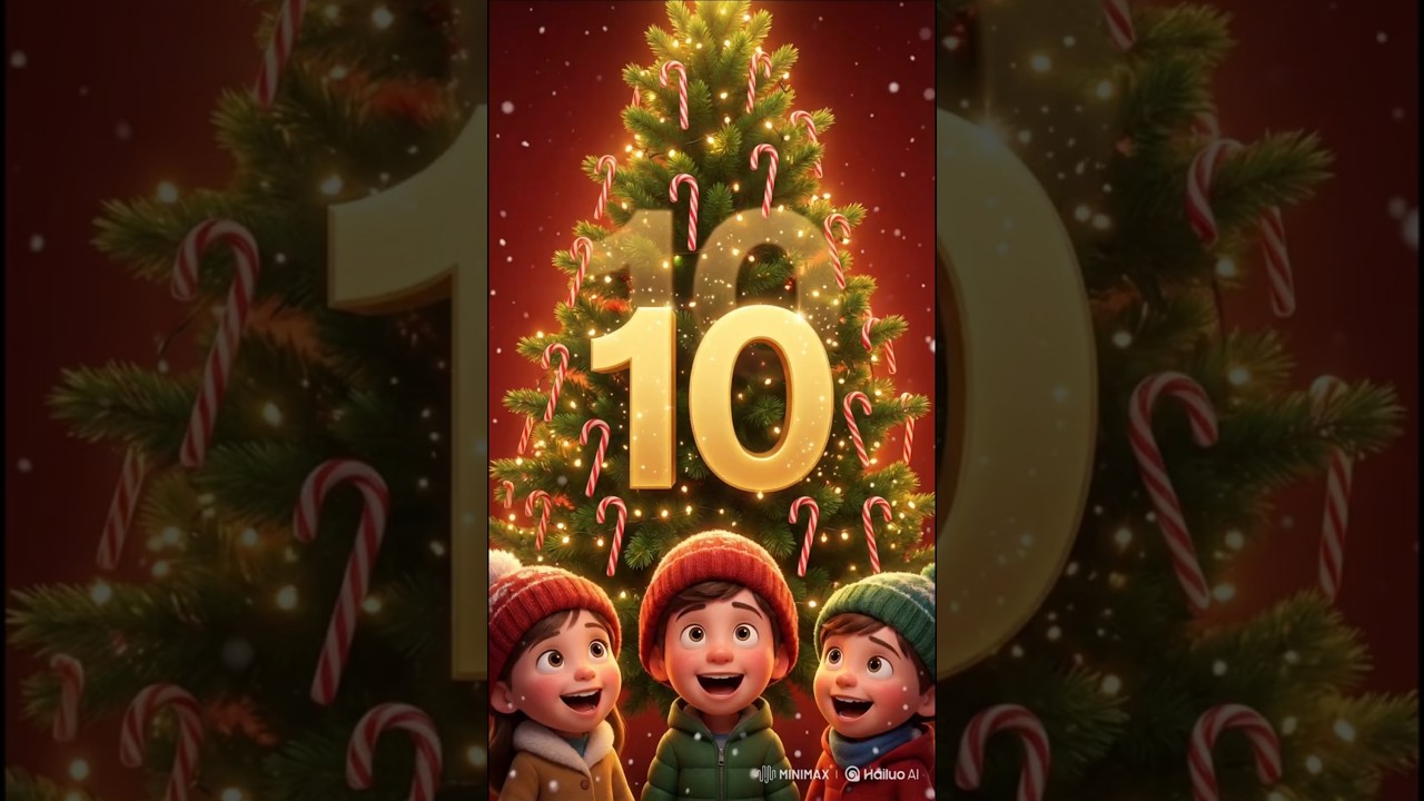 🎄 Counting Candy Canes 1–10 🍬 | Christmas Counting Song for Kids