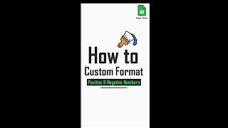 How to custom format Positive & Negative values with different colors in Google Sheets