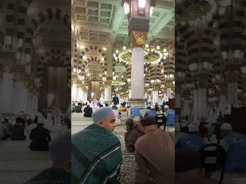 آذان صلاة الفجر من المسجد النبوي بالمدينة المنورة