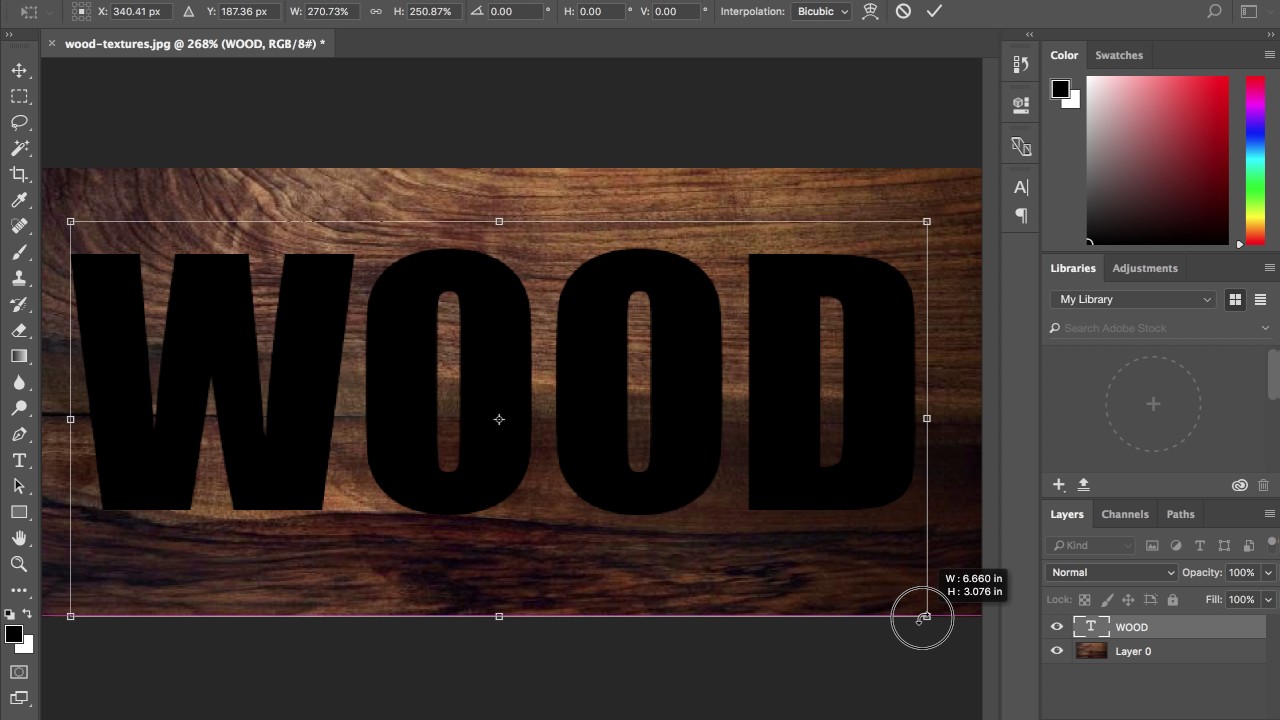 How to Apply a Texture to Text Using Photoshop - YouTube