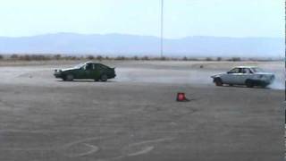 Just Drift Practice 09-25-2010 AE86 with Rotary power vs AE86