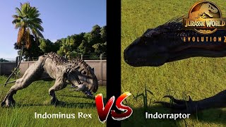 Indominus Rex Vs Indorraptor-Juric Wolrd Evolution 2