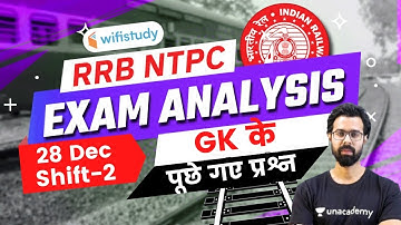 RRB NTPC Exam Analysis (28 Dec 2020, Shift-2nd) | GK Asked Questions by Bhunesh Sharma