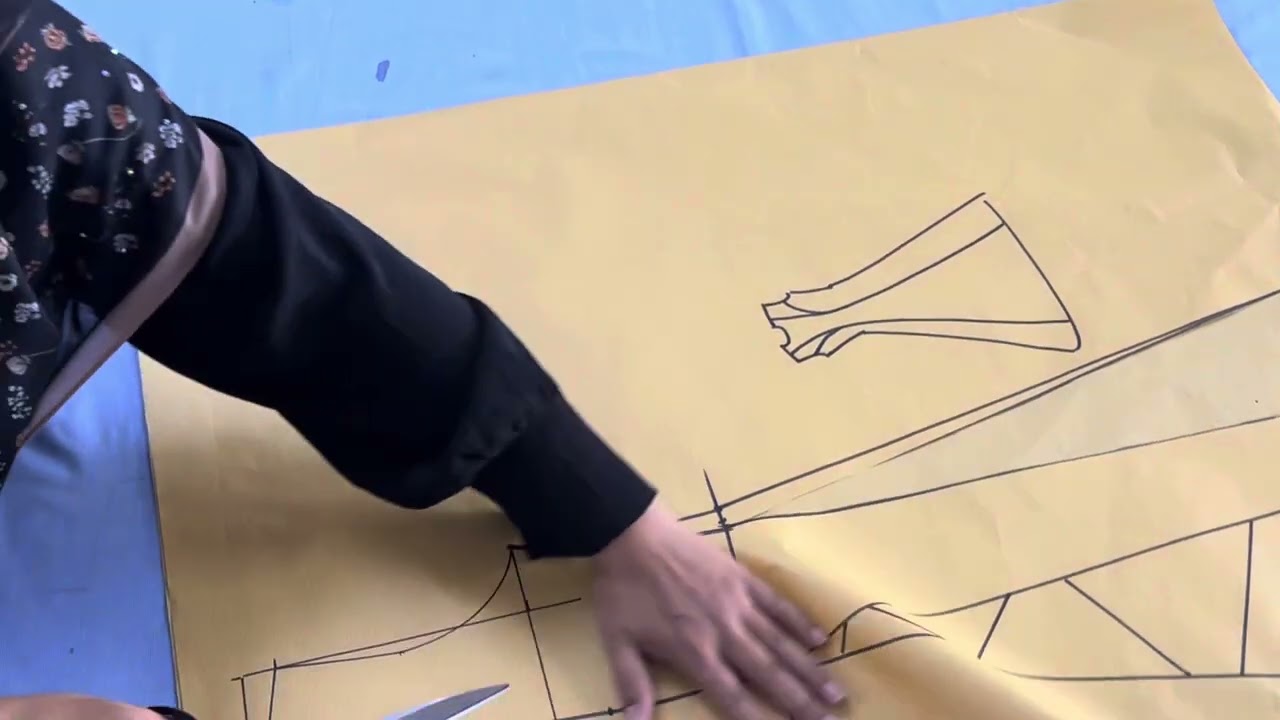 Olah Pola Jubah  Menjadi Pola Princess line