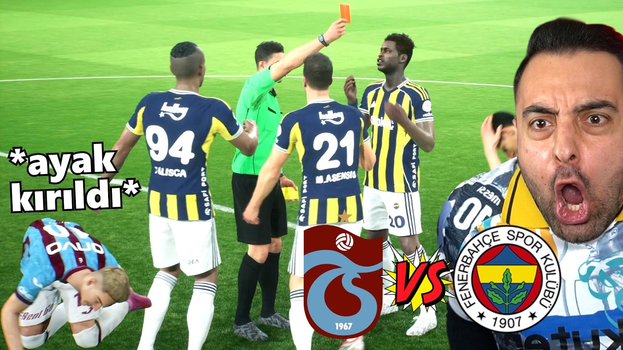 OLAYLI DERBİ ! 3 PENALTI ! AYAK KIRILDI ! KIRMIZI KARTLAR ! TRABZONSPOR - FENERBAHÇE !