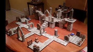#008 Modular Dungeon Tiles for D&d or Pathfinder