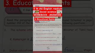Educational Rights/5th-std / English medium/Social science/WORKBOOK -ANSWERS